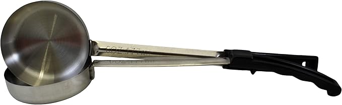 6 Ounce Solid Stainless Steel Portion Control Ladle Spoon for Measuring and Serving; Commercial Grade Serving Scoops Pack of 2