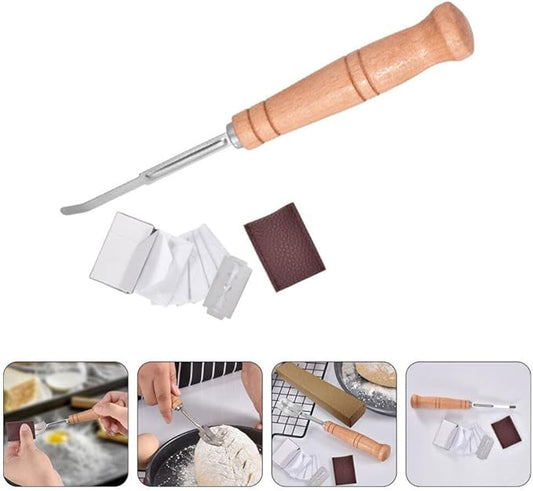 UPKOCH 1set Bread Lame Cutter Tool Handle Slashing for Effortless Scoring and Shaping Kitchen Supply for Homemade Bread and Pastries
