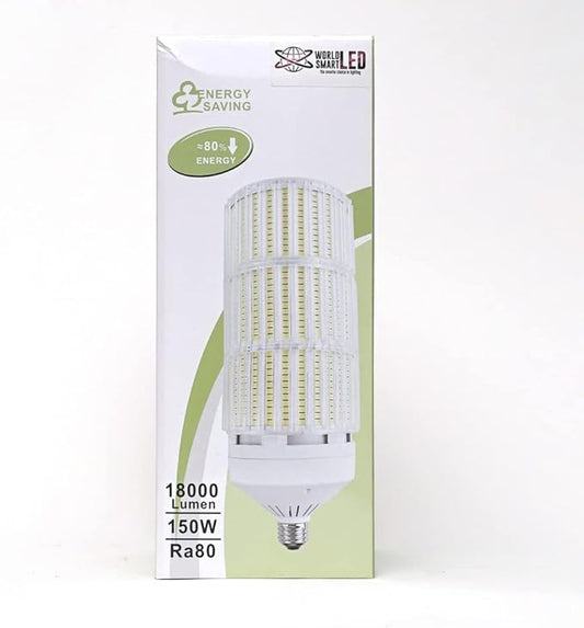 Light Bulb with Long Life  Corn Light Bulbs for Outdoor Indoor Garage Warehouse Factory Backyard Street 150W 6500K 18,000 Lumens