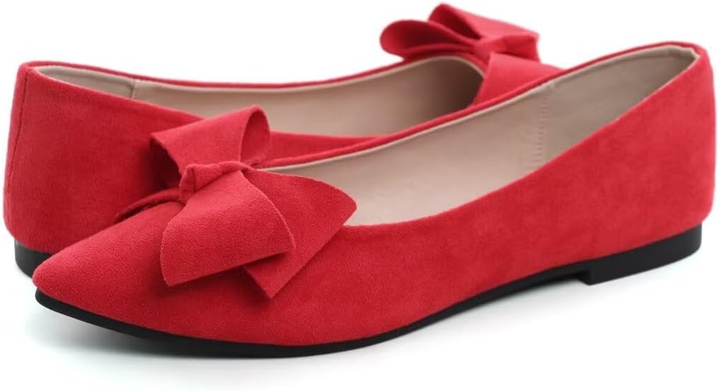 Womens Flats Fashion Pointed Toe Bowknot Ballet Flats Cute Slip On Dress Flats Comfortable Party Wedding Flats2