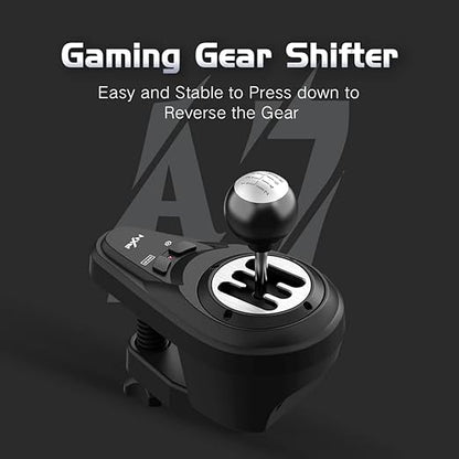 PXN V10 Force Feedback Steering Wheel Detachable Racing Wheel 270900 Degree Race Steering Wheel with 3-Pedals and Shifter Bundle for PC, Xbox One, Xbox Series XS, PS4
