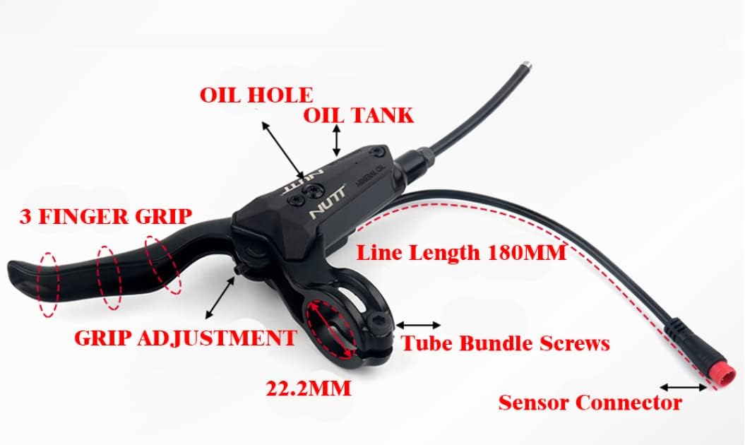 Nutt A5-D Electric Scooter Hydraulic Brake for Zero 10X Mini KUGOO G1 Booster ES3 Dualtron Ultra Speedway E-Scooter Parts (Right Front only)