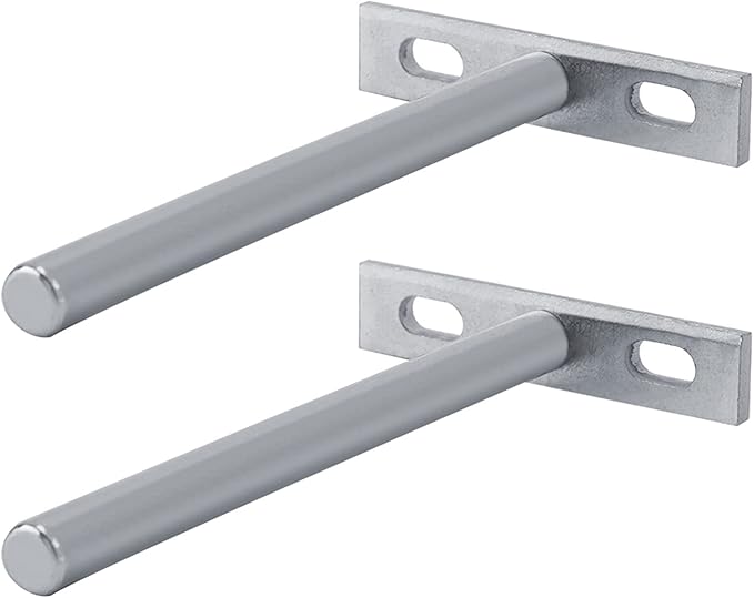 2 Pack Hidden T Shelf Bracket, Iron Shelf Brackets, Metal Shelf Bracket, Industrial Shelf Bracket, Modern Shelf Bracket, Metal L Brackets
