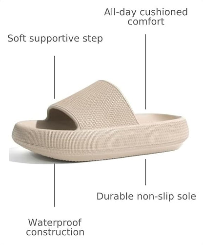 Cloud Slides for Women Pillow Slides Shower Shoes Cloud Recovery Slide Sandals Cushion Thick Sole Pillow Slippers Comfort Indoor and Outdoor Slide