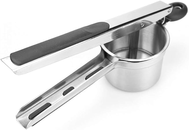 Portable Manual Silicone Handle Stainless Steel Potato ricer Squeezer Food Crusher Masher Tool