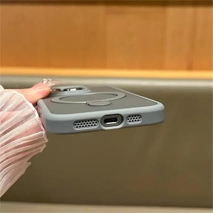 Magnetic Phone Case for iPhone 15 14 13 12 11 Pro Max Plus Stand Wireless Charge Camera Protector Ring Cover,Purple,for iPhone 13Pro Max