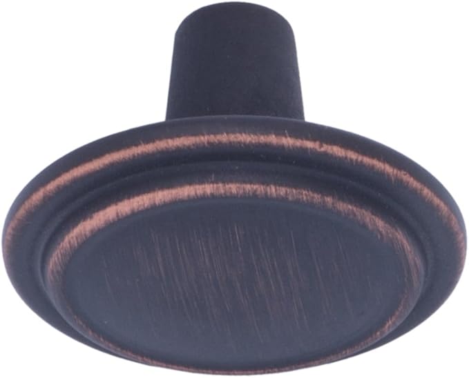 Basics Straight Top Ring Cabinet Knob, 1.25-inch Diameter, Oil Rubbed Bronze, 10-Pack