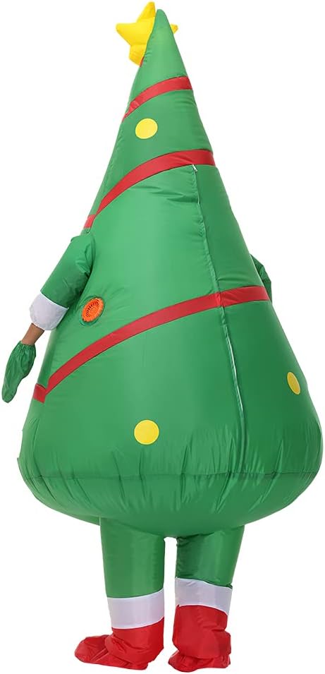 Santa Claus Inflatable Costume Xmas Santa Blow Up Suit Santa Christmas Costume Jumpsuit