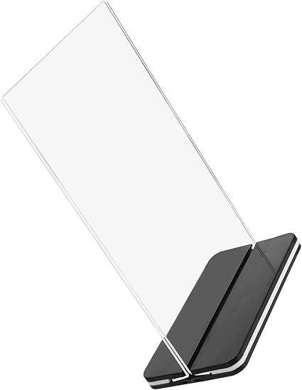 4pcs Display Board Sign Paper Display Stand Flyer Display Stand Table Card Holders Menu Display Rack Poster Stand Menu Holder Table Top Display Stand Menu Stand Transparent Acrylic