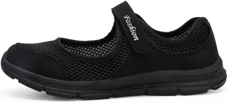 SAGUARO Women's Breathable Walking Shoes Ladies Fashion Mary Jane Sneakers Adjustable Working Nurse Shoes Lightweight Flats Roll.