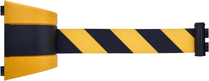 Magnetic Retractable Barrier Tape Safety, Safety Cordon Barrier, Queue Barrier Belt, Wall Mount Magnet adsorption for Separated Region(3M)