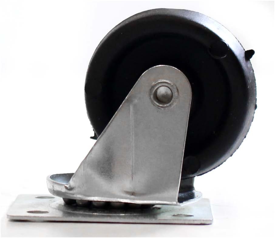 HELIOS 4 Piece 40MM (1-1/2 inch) Casters (Fixed Position) - | Ideal for Carts, Furniture & Classroom Equipment | Non-Locking Durable metal Wheels