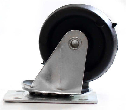 HELIOS 4 Piece 40MM (1-1/2 inch) Casters (Fixed Position) - | Ideal for Carts, Furniture & Classroom Equipment | Non-Locking Durable metal Wheels