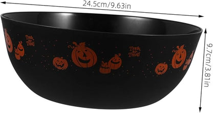 SHOWERORO Halloween Candy Bowl Party Supplies Bowl Plastic Candy Serving Bowl Black Color for Halloween