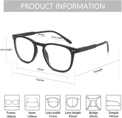 BLUEMOKY Reading Glasses for Women Men, Blue Light Blocking Glasses 2 Pack, Computer Readers, Spring Hinge