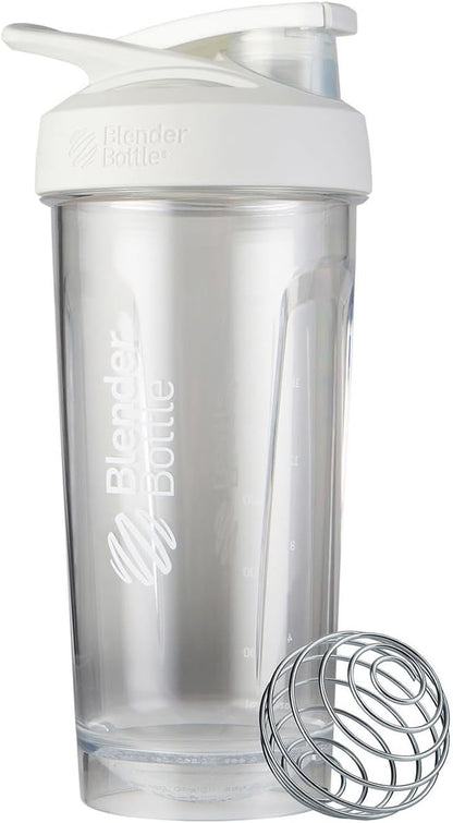 BlenderBottle Strada Shaker Cup Perfect for Protein Shakes and Pre Workout, 28-Ounce, White