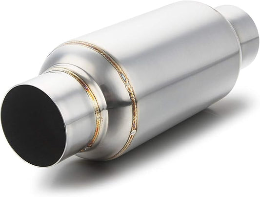 LCGP 2.5'' Inlet  Outlet Universal Muffler, 11.5'' Overall Length Stainless Steel Resonator