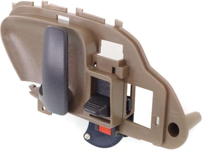 For Chevy C3500 1995-2002 Interior Door Handle Front Driver Side Beige bezel with primed lever  With door lock button  Trim: BaseSilveradoCheyenne  GM1352101  15708047