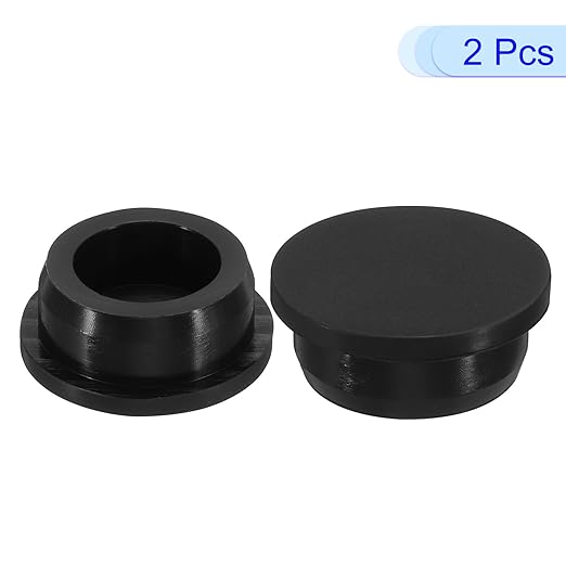 Silicone Rubber Hole Plug A34.8 Lab Rubber Tube Plug Black Bottle Stopper 34.8-41mm Diameter Soft Flexible Reusable End Covers for Bottles Pipes Flower Pots 2Pcs