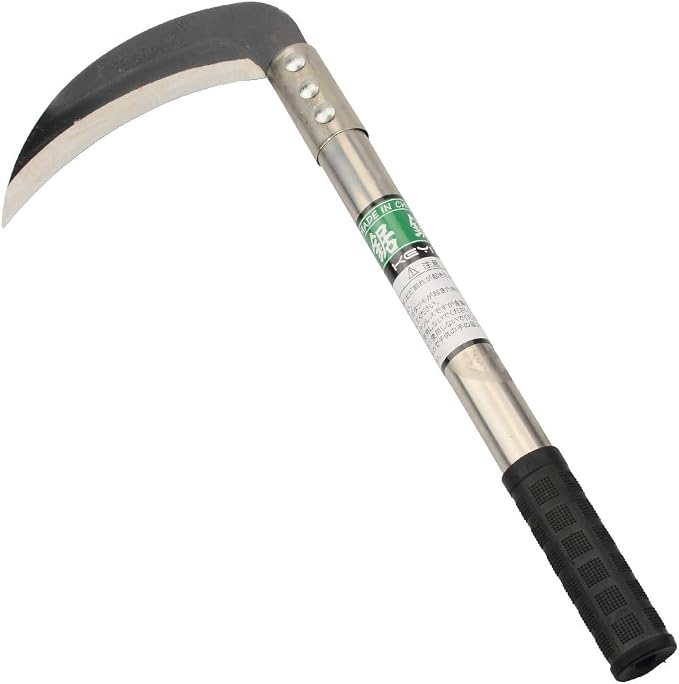 Zelin Grass Sickle,Clearing Sickle,Manganese Steel Blade/Stainless Steel Handle Hand held Sickle Tool,Professional Clearing Vines and Weeds Tools