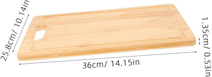 VOSAREA Bamboo Cutting Board Large Chopping Board Trays Japanese Style 36x26x1.4cm
