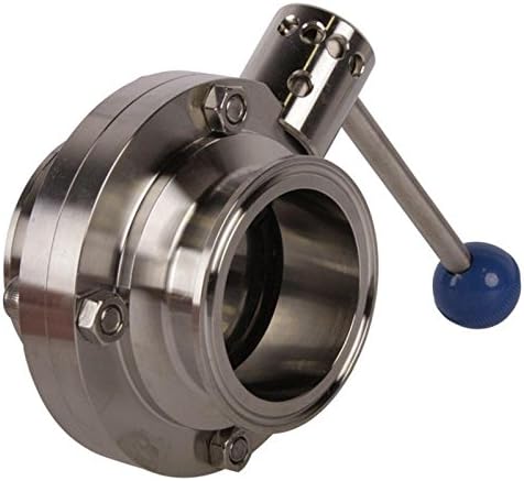 Butterfly Valve  Tri Clamp 2.5 inch Pull Handle - Stainless Steel SS304  EPDM - Glacier Tanks