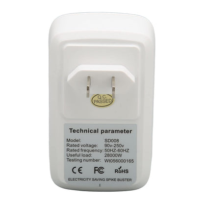 Power Saver, Energy Saver Box with Voltage Stabilizer Surge Protection for Houses Offices AC Refrigerator Washing Machine (US Plug)