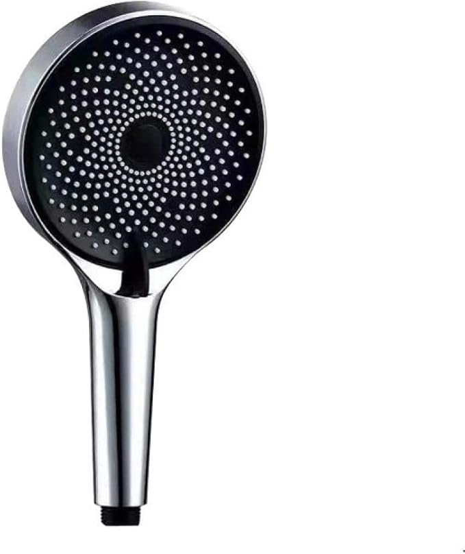 3 Mode Shower Head with 13Cm Panel Liquid Silicone Outlet Hole High Pressure Water Saving Adjustable Bathroom Accessories,Silver Set