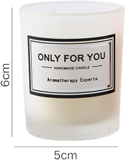 Candles for Home Scented, Highly Scented Natural Soy Candles for Home, Stress Relief Aromatherapy Candles Relax Your Mind, Gift for Women, Partner, Home Decor Organic Lavender Wax Candle (Glass White)