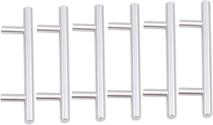 6pcs Door Handle Kitchen Cabinet Knobs Door Knob Handle Drawer Pulls Cabinet Handle for Knob Door Knob for House Pull Handle for Furniture Silver