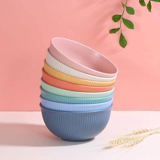 Wheat Straw Bowl Unbreakable Wheat Straw Cereal Bowls For Serving Soup Oatmeal,Ramen,Salad Microwave & Dishwasher Safe Soup And Salad Wheat Straw Cereal Bowls Bowls For Kitchen Cereal (pink)