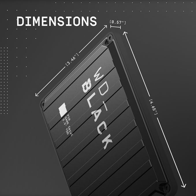 WD_BLACK 5TB P10 Game Drive, Portable External Hard Drive, Works with Playstation, Xbox,  PC - WDBA3A0050BBK-WESN