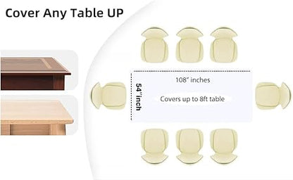 Evershine (4-Pack Heavy Duty Plastic Table Covers Tablecloth (Reusable) (Rectangle 54" x 108", White)