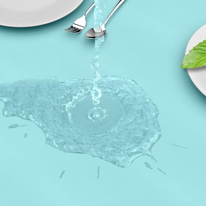 Disposable Teal Table Cloth - Rectangle Table Cover, Plastic, Perfect for Parties, Weddings - 6 Foot
