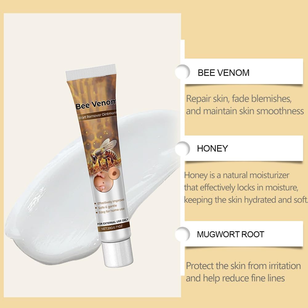 Wart Remover?Bee Venom Cream?Natural Ingredients Smooth and Moisturize The Skin Suitable for All Skin Types ( 20g )