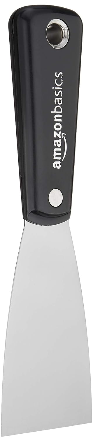 Basics Flex Professional Grade Putty Knife Scraper with Carbon Steel Blade, 2"