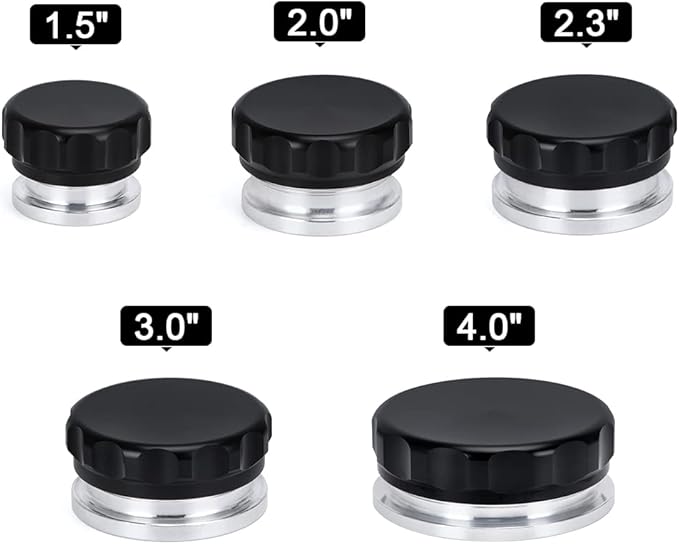 PTNHZ OD 2"50.8mm Aluminum Alloy Weld Billet On Filler Neck Cap Oil Fuel Water Tank Black
