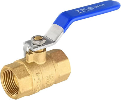 EFIELD 34-inch 600 WOG FNPT Heavy Duty Full Port Brass Ball Valve FIP Threaded, Blue Level. LF Brass