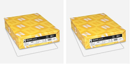 Neenah Index Cardstock, 8.5" x 11", 90 lb/163 gsm, White, Lightweight, 94 Brightness, 300 Sheets (91437) (Pack of 2)