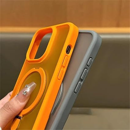 Magnetic Phone Case for iPhone 15 14 13 12 11 Pro Max Plus Stand Wireless Charge Camera Protector Ring Cover,Purple,for iPhone 13Pro Max