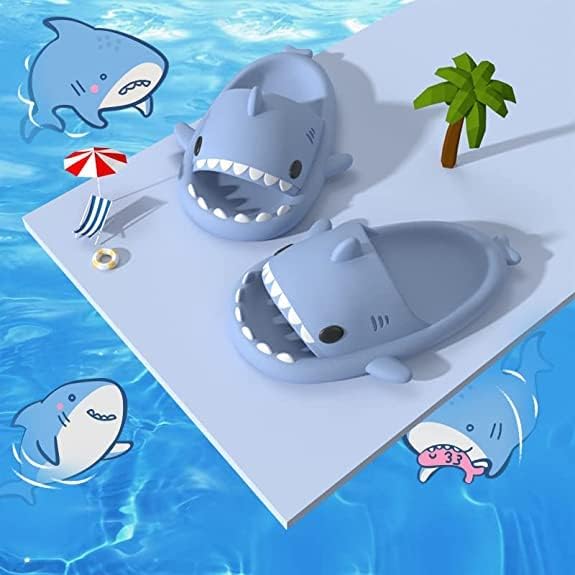 Shark Cloud Slippers, Shark Cute Slides for Women Man,Summer Slipper Sandals for Boys Girls Spa Platform Shoes Non-Slip Beach Open Toe Beach Sandals Shower Couple Shoes