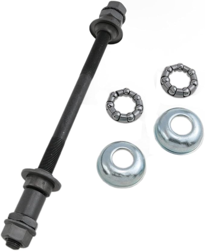 190 mm Bicycle Hub Axle Kit with Bearing Retainers and Cups