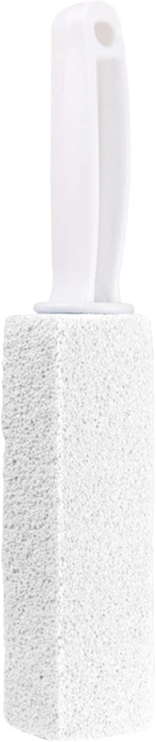 Toilet Cleaner Stone Dead Corner Grout Cleaner Long Handle Bathroom Appliances Toilet Brush for Household Cleaning (White 10cm)