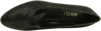 VANELi Womens Dayle Glitter Round Toe Block Pumps Dress Casual Low Heel 1-2" - Blue
