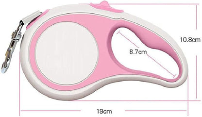 Automatic Dog Leash Lead Pink 5M Dog Leash Automatic Retractable Nylon Dog Lead Extendable Puppy Cat Traction Rope Belt Dog Leash