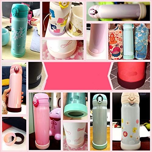 4 PCS Bottom Protective Silicone Sleeve for Flask/Mug/Water Bottle (Black Only) (65mm)
