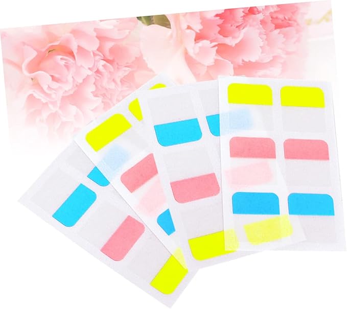 8 Sheets Vibrant Lined Sticky Index Stickers Notes Pastel Pads for Student Supplies