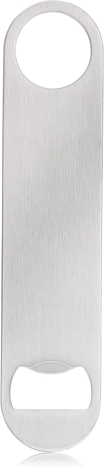 New Star Foodservice 533401 Stainless Steel Flat Bottle Opener, 7-Inch