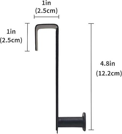 Metal Over The Cabinet Door Hooks, 2 Pack, Matte Black, Stainless Steel, Towel Holder for Kitchen, Bathroom, Bedroom