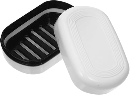 Double Layer Soap Box Leakproof Travel Soap Holder Portable Container for Camping Travel Gym